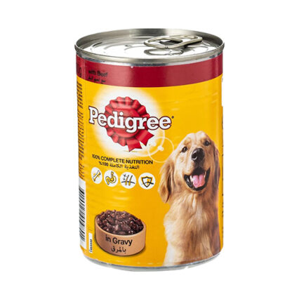 Beef-Chunks-In-Gravy-Wet-Dog-Food,-400-grams
