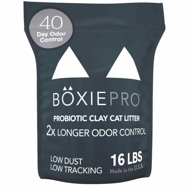 BoxiePro Deep Clean, Scent Free, Probiotic Clumping Clay Litter