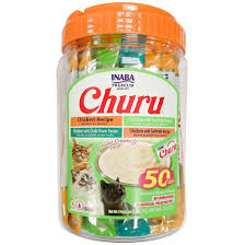 Churu Cat Treats, Grain-Free, Lickable, Squeezable Creamy Purée Cat Treat/Topper with Vitamin E & Taurine, 0.5 Ounces