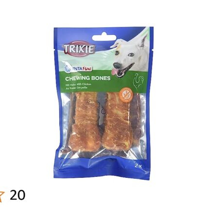 Denta Fun Chicken Chewing Bones Dog Chews - 2X60G