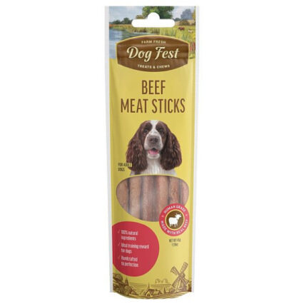 Dog Fest Beef Meat Sticks for Adult Dogs,Dog Treats - 45g -1.59oz