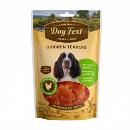 Dog Fest Chicken Tenders For Adult Dogs,Dog Treats - 90G (3.17Oz)
