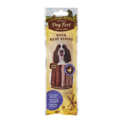 Dog-Fest-Duck-Meat-Sticks-For-Adult-Dogs,Dog-Treats-–-45G-(1.59Oz),-Brown