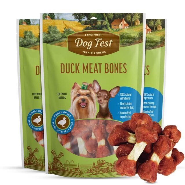 Dog Fest Duck meat bones for mini dogs treat 55gm