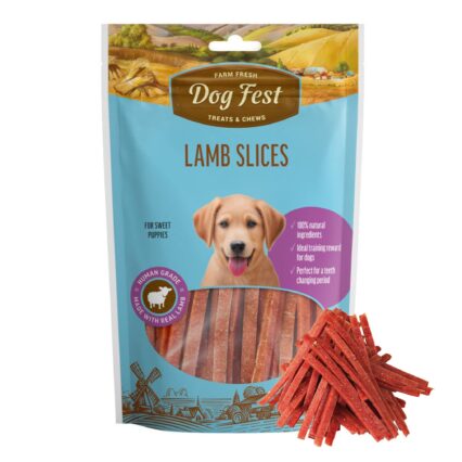 Dog Fest Lamb Slices for Puppies, 90 gm, Pack of 1