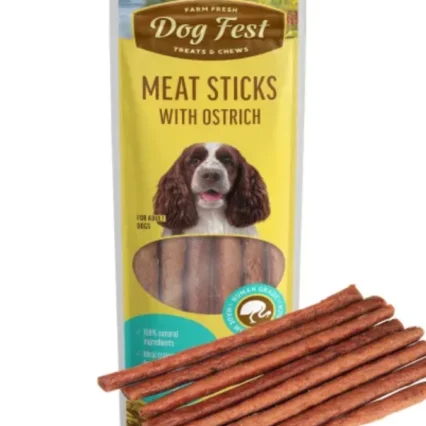 Dog Fest Meat Sticks With Ostrich For Adult Dogs 45g, multicolor