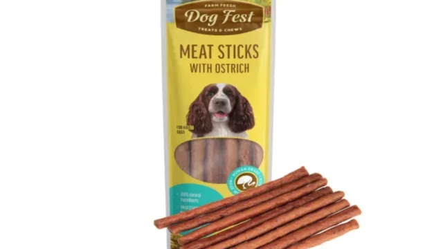 Dog Fest Meat Sticks With Ostrich For Adult Dogs 45g, multicolor