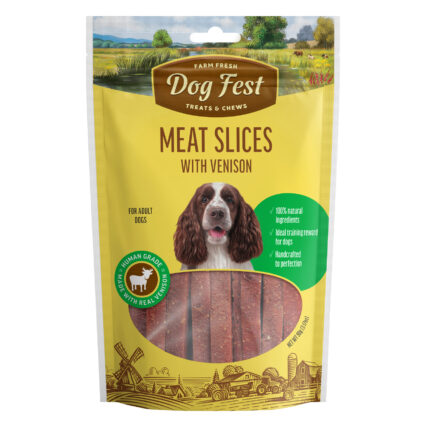 Dog Fest Slices With Venison For Adult Dogs 90g