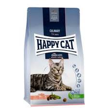 Happy Cat - [4 kg] Super Premium Culinary Adult Atlantik Lachs promotes glossy coat, suitable for adult active cats with easily digestible balanced recipe.