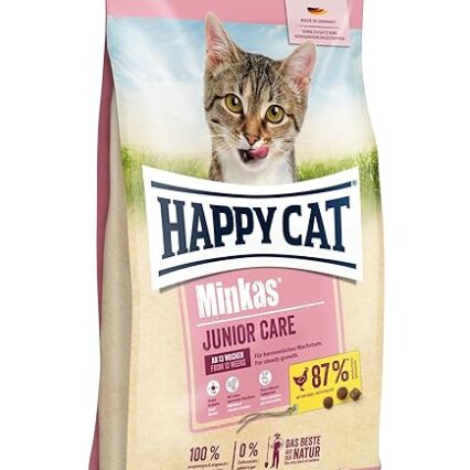 Happy Cat Kitten & Junior Cat wet Food Pouches,Farm Poultry Flavor Grain Free Recipe, 85 grams (Pack of 20).