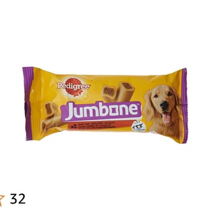 Jumbone Beef Dog Treats 2 Pcs X 12