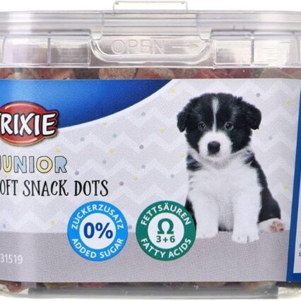 Junior Soft Snack Dots with Omega3 Dog Treats 140g