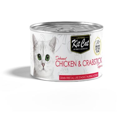 Kit Cat Deboned Chicken & Crabstick Toppers Canned Cat Food 80G