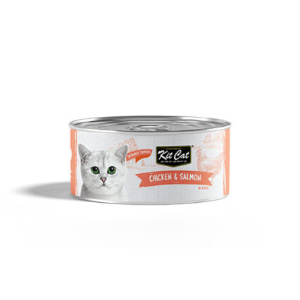 Kit Cat Deboned Chicken & Salmon Toppers Canned Cat Food 80G