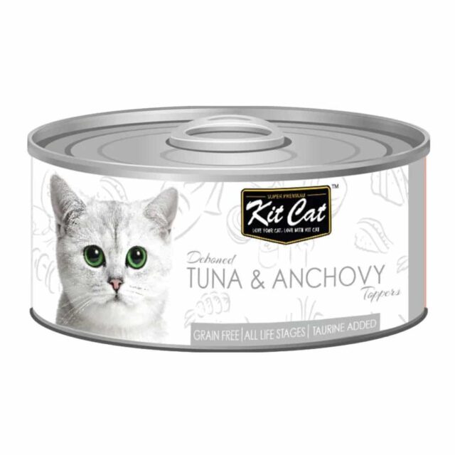Kit Cat Deboned Tuna & Anchovy Toppers Canned Cat Food 80g