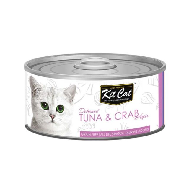 Kit Cat Deboned Tuna & Crab Toppers Canned Cat Food 80g