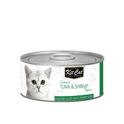 Kit Cat Deboned Tuna & Shrimp Toppers Canned Cat Food 80G