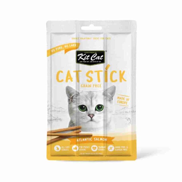 Kit Cat Grain Free Cat Stick Atlantic Salmon, Cat Treats 15g
