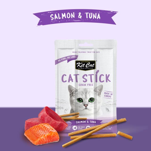 Kit Cat Grain Free Cat Stick Salmon & Tuna, Cat Treats 15g