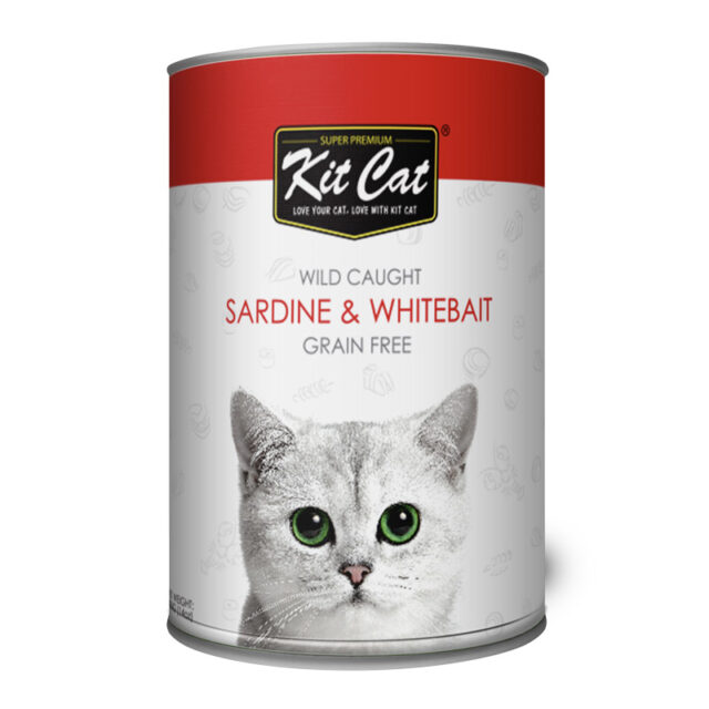 Kit Cat Pacific Sardine with Fresh Whitebait Canned Cat Food 400g