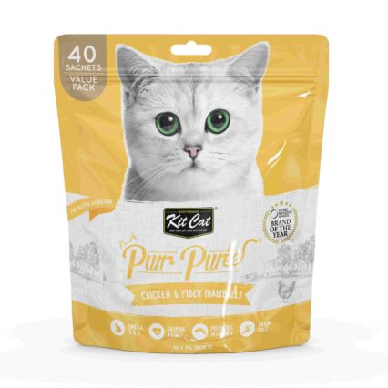 Kit Cat Purr Puree Chicken and Fiber Hairball Value Pack