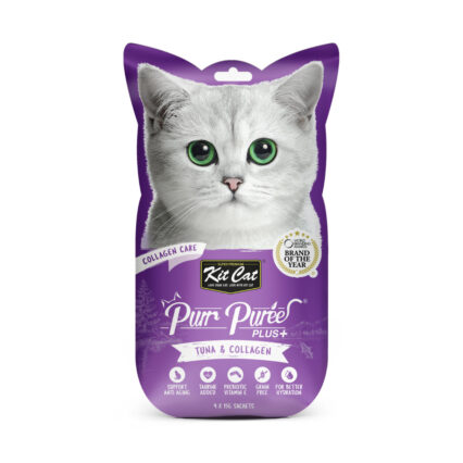 Kit Cat Purr Puree Collagen Care Tuna Light Brown