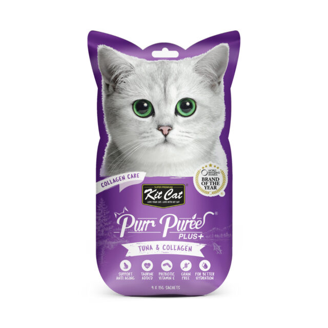 Kit Cat Purr Puree Collagen Care Tuna Light Brown