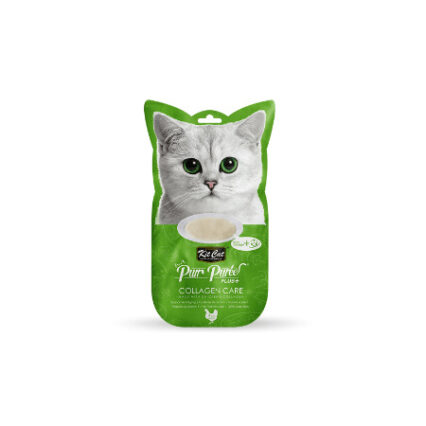 Kit Cat Purr Puree Plus Collagen care Chicken, White