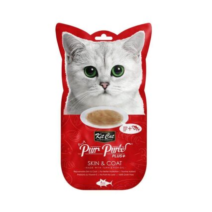 Kit Cat Purr Puree Plus Skin & Tuna 4X15g