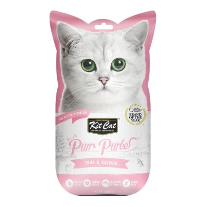 Kit-Cat Purr Puree Tuna & Salmon Wet Cat Treat Tubes 4X15G