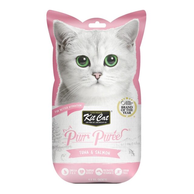 Kit-Cat Purr Puree Tuna & Salmon Wet Cat Treat Tubes 4X15G