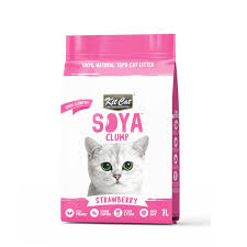 Kit Cat Soya Clump Soybean Litter - Strawberry 7L