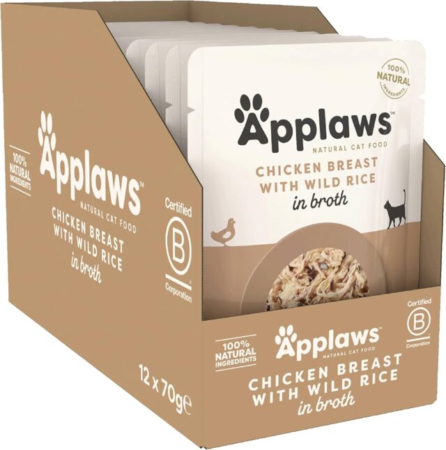 Natural Cat Food Chicken Breast with Rice Wet (Pack of 12,70g)