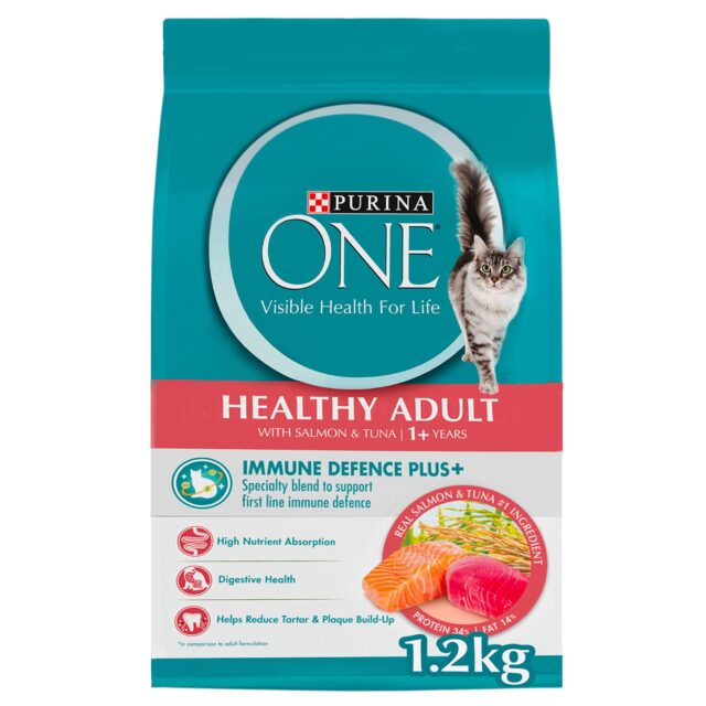 One Adult Cat Food with Salmon and Tuna Flavours Promo Price (1.2kg)