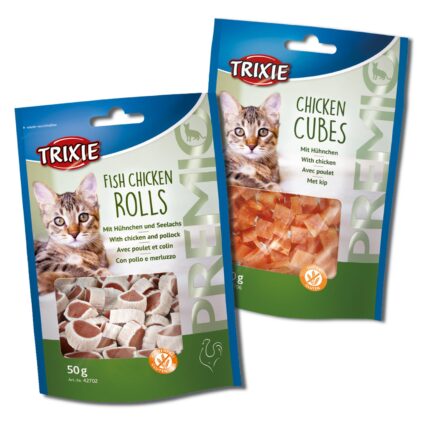 Premio Bites Fish Chicken Rolls Cat Treats - 50G