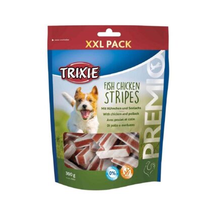 Premio Fish Chicken Stripes Dog Treats - 300G
