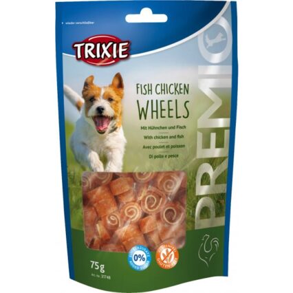 Premio Fish Chicken Wheels Dog Treats - 75G