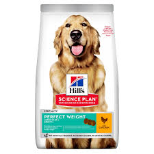 Science Plan Adult Perfect Weight Large Breed Dog Food With Chicken 12Kg