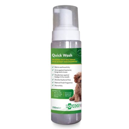 Quick Wash No Rinse Anti-Bacterial Dog Shampoo or Face Wash