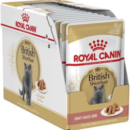 Royal Canin FBN British Shorthair Wet Food Pouches Box of 12x85g 