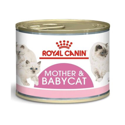 Royal Canin FHN Mother & Babycat Mousse Wet Food Cans Tray of 12x195g Feline Breed Nutrition Cat Food