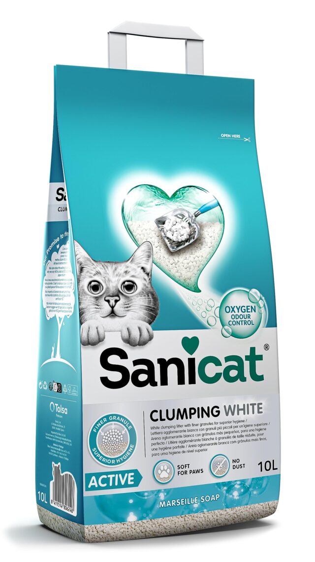 SANICAT CLUMPING WHITE ACTIVE 10 L
