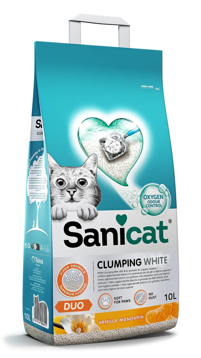 SANICAT CLUMPING WHITE DUO 10 L