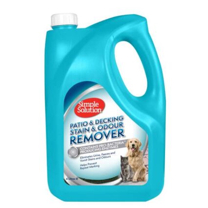 Simple Solution Patio And Decking Pet Stain And Odour Remover, Silver, 4 Litres, White
