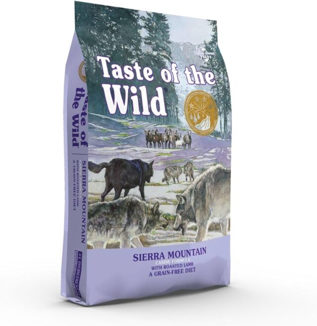 Taste of the Wild Grain Free Premium High Protein Dry Dog Food Sierra Mountain With Roasted Lamb - 2 KG