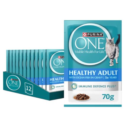 Wet Cat Healthy Adult with Ocean Fish 70g Pack of 12
