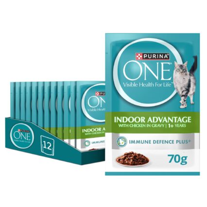 Wet Cat Indoor Advantage with Chicken 70g Pack of 12